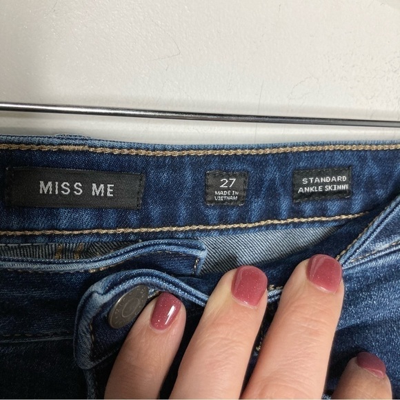 Miss Me Standard ankle skinny jeans size 27 - Picture 3 of 8